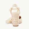 imageJuliet Holy Womens Lace up Espadrilles Closed Toe Wedges Sandals Strappy Slingback Platform HeelsBeige