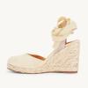 imageJuliet Holy Womens Lace up Espadrilles Closed Toe Wedges Sandals Strappy Slingback Platform HeelsBeige