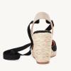 imageJuliet Holy Womens Lace up Espadrilles Closed Toe Wedges Sandals Strappy Slingback Platform HeelsBlack