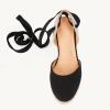 imageJuliet Holy Womens Lace up Espadrilles Closed Toe Wedges Sandals Strappy Slingback Platform HeelsBlack