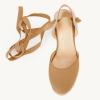 imageJuliet Holy Womens Lace up Espadrilles Closed Toe Wedges Sandals Strappy Slingback Platform HeelsCamel