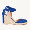 imageJuliet Holy Womens Lace up Espadrilles Closed Toe Wedges Sandals Strappy Slingback Platform HeelsNavy