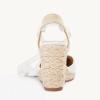 imageJuliet Holy Womens Lace up Espadrilles Closed Toe Wedges Sandals Strappy Slingback Platform HeelsWhite