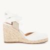 imageJuliet Holy Womens Lace up Espadrilles Closed Toe Wedges Sandals Strappy Slingback Platform HeelsWhite