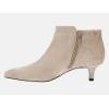 imageJuliet Holy Womens Pointed Toe Ankle Boots Kitten Heels Faux Suede Booties Side Zipper Dress ShoesBeige
