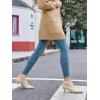 imageJuliet Holy Womens Pointed Toe Ankle Boots Kitten Heels Faux Suede Booties Side Zipper Dress ShoesBeige