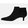 imageJuliet Holy Womens Pointed Toe Ankle Boots Kitten Heels Faux Suede Booties Side Zipper Dress ShoesBlack