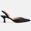 imageJuliet Holy Womens Pumps Shoes Pointed Toe Slip on Slingback Elastic Strap Classic Kitten HeelsBlackstone Pattern