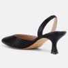 imageJuliet Holy Womens Pumps Shoes Pointed Toe Slip on Slingback Elastic Strap Classic Kitten HeelsBlackstone Pattern