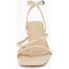 imageJuliet Holy Womens Strappy Sandals Kitten Heel Open Toe Slingback Ankle Strap Wedding Party Summer Heeled SandalsBeige