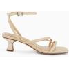 imageJuliet Holy Womens Strappy Sandals Kitten Heel Open Toe Slingback Ankle Strap Wedding Party Summer Heeled SandalsBeige
