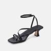 imageJuliet Holy Womens Strappy Sandals Kitten Heel Open Toe Slingback Ankle Strap Wedding Party Summer Heeled SandalsBlack