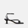 imageJuliet Holy Womens Strappy Sandals Kitten Heel Open Toe Slingback Ankle Strap Wedding Party Summer Heeled SandalsBlack