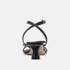 imageJuliet Holy Womens Strappy Sandals Kitten Heel Open Toe Slingback Ankle Strap Wedding Party Summer Heeled SandalsBlack