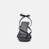 imageJuliet Holy Womens Strappy Sandals Kitten Heel Open Toe Slingback Ankle Strap Wedding Party Summer Heeled SandalsBlack
