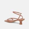 imageJuliet Holy Womens Strappy Sandals Kitten Heel Open Toe Slingback Ankle Strap Wedding Party Summer Heeled SandalsBrown