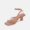 imageJuliet Holy Womens Strappy Sandals Kitten Heel Open Toe Slingback Ankle Strap Wedding Party Summer Heeled SandalsBrown