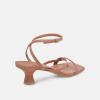 imageJuliet Holy Womens Strappy Sandals Kitten Heel Open Toe Slingback Ankle Strap Wedding Party Summer Heeled SandalsBrown