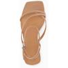 imageJuliet Holy Womens Strappy Sandals Kitten Heel Open Toe Slingback Ankle Strap Wedding Party Summer Heeled SandalsCamel