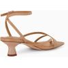 imageJuliet Holy Womens Strappy Sandals Kitten Heel Open Toe Slingback Ankle Strap Wedding Party Summer Heeled SandalsCamel