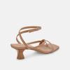 imageJuliet Holy Womens Strappy Sandals Kitten Heel Open Toe Slingback Ankle Strap Wedding Party Summer Heeled SandalsKhaki