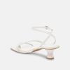 imageJuliet Holy Womens Strappy Sandals Kitten Heel Open Toe Slingback Ankle Strap Wedding Party Summer Heeled SandalsWhite