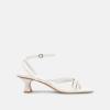 imageJuliet Holy Womens Strappy Sandals Kitten Heel Open Toe Slingback Ankle Strap Wedding Party Summer Heeled SandalsWhite