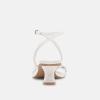 imageJuliet Holy Womens Strappy Sandals Kitten Heel Open Toe Slingback Ankle Strap Wedding Party Summer Heeled SandalsWhite