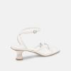 imageJuliet Holy Womens Strappy Sandals Kitten Heel Open Toe Slingback Ankle Strap Wedding Party Summer Heeled SandalsWhite