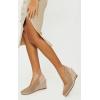 imageJuliet Holy Womens Wedge Sandals Espadrilles Closed Toe Slingback Buckle Strap Comfortable Casual Summer Platforms Brown Size 6