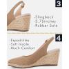 imageJuliet Holy Womens Wedge Sandals Espadrilles Closed Toe Slingback Buckle Strap Comfortable Casual Summer Platforms Brown Size 6