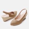 imageJuliet Holy Womens Wedge Sandals Espadrilles Closed Toe Slingback Buckle Strap Comfortable Casual Summer Platforms Brown Size 6