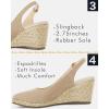 imageJuliet Holy Womens Wedge Sandals Espadrilles Closed Toe Slingback Buckle Strap Comfortable Casual Summer Wedges ShoesKhaki
