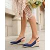 imageJuliet Holy Womens Wedge Sandals Espadrilles Closed Toe Slingback Buckle Strap Comfortable Casual Summer Wedges ShoesNavy
