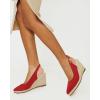 imageJuliet Holy Womens Wedge Sandals Espadrilles Closed Toe Slingback Buckle Strap Comfortable Casual Summer Wedges ShoesRed
