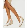 imageJuliet Holy Womens Wedge Sandals Espadrilles Closed Toe Slingback Buckle Strap Comfortable Casual Summer Wedges ShoesWhite