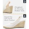 imageJuliet Holy Womens Wedge Sandals Espadrilles Closed Toe Slingback Buckle Strap Comfortable Casual Summer Wedges ShoesWhite