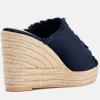 imageJuliet Holy Womens Wedge Sandals Peep Toe Denim Slip On Backless Espadrilles Platform Sandal ShoesNavy