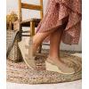imageJuliet Holy Womens Wedges Sandals Platform Espadrilles Slingback Closedtoe Clogs SandalsTaupe