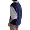 imageWomens V Neck Sweater Vest Oversized Sleeveless Loose Knit Tops Cable Sleeveless SweaterBlue