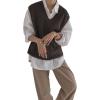 imageWomens V Neck Sweater Vest Oversized Sleeveless Loose Knit Tops Cable Sleeveless SweaterCoffee