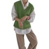 imageWomens V Neck Sweater Vest Oversized Sleeveless Loose Knit Tops Cable Sleeveless SweaterGreen