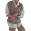 imageWomens V Neck Sweater Vest Oversized Sleeveless Loose Knit Tops Cable Sleeveless SweaterGrey