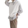 imageWomens V Neck Sweater Vest Oversized Sleeveless Loose Knit Tops Cable Sleeveless SweaterWhite