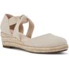 imageJuliet Holy Womens Espadrille Wedges Sandals Platform Bohemian Slipons Elastic Strap Knotted Canvas ShoesKhaki