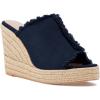 imageJuliet Holy Womens Wedge Sandals Peep Toe Denim Slip On Backless Espadrilles Platform Sandal ShoesNavy