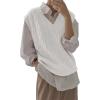 imageWomens V Neck Sweater Vest Oversized Sleeveless Loose Knit Tops Cable Sleeveless SweaterWhite