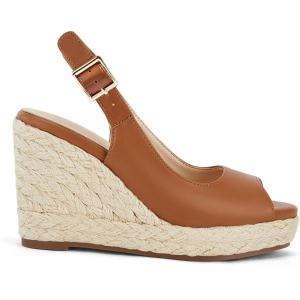 imageJuliet Holy Womens Ankle Strap Espadrille Wedges Round Open Toe Platform Slingback Slip on Peep Toe Sandals Comfort Summer ShoesLight Brown
