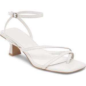 imageJuliet Holy Womens Strappy Sandals Kitten Heel Open Toe Slingback Ankle Strap Wedding Party Summer Heeled SandalsWhite