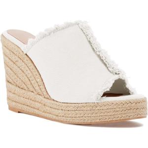 imageJuliet Holy Womens Wedge Sandals Peep Toe Denim Slip On Backless Espadrilles Platform Sandal ShoesWhite